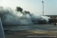 SRN4 The Prince of Wales (GH-2054) destroyed by fire at Dover